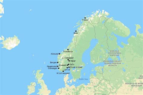 towns in norway alphabetically.